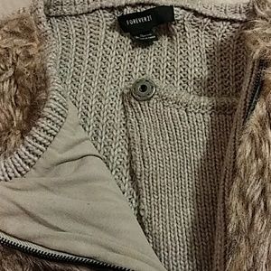 Womens Fur Sweater Vest